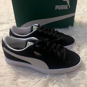 Women’s Puma Suede Black and White Sneakers